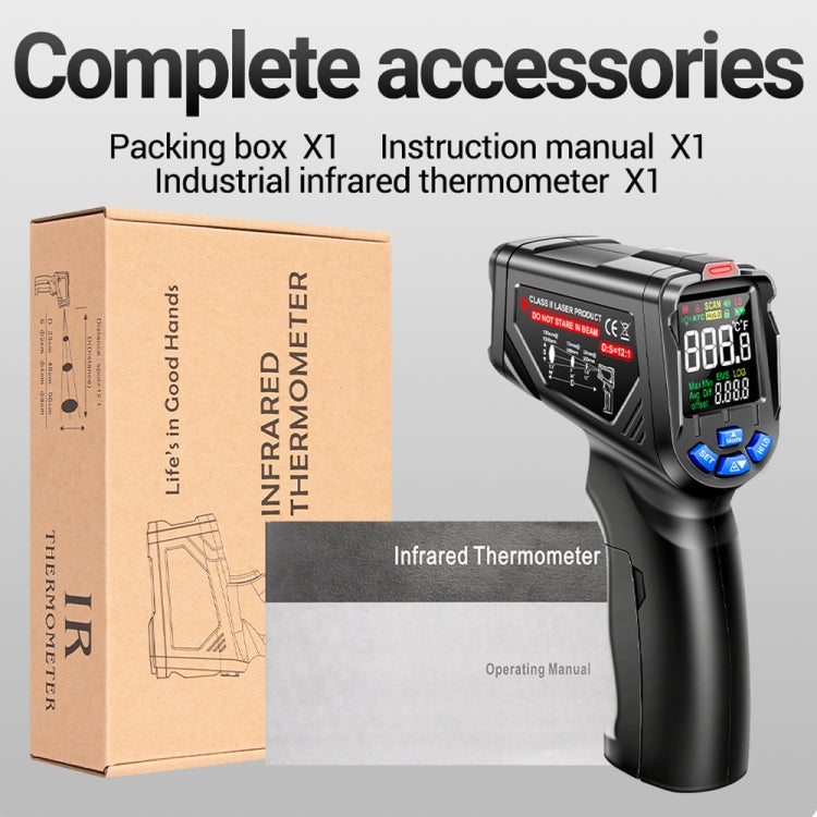 ANENG TH06 Oil Temperature High Precision Thermometer Laser Baking Infrared Water Thermometer(Black) - Thermostat & Thermometer by ANENG | Online Shopping South Africa | PMC TechLife | Buy Now Pay Later Mobicred