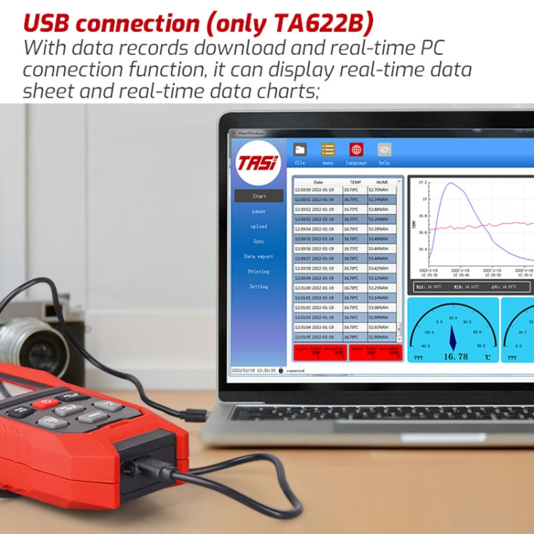 TASI TA622B USB Computer Connection Temperature Humidity Meter Digital Dew Point Thermometer - free shipping - PMC TechLife - Order now!