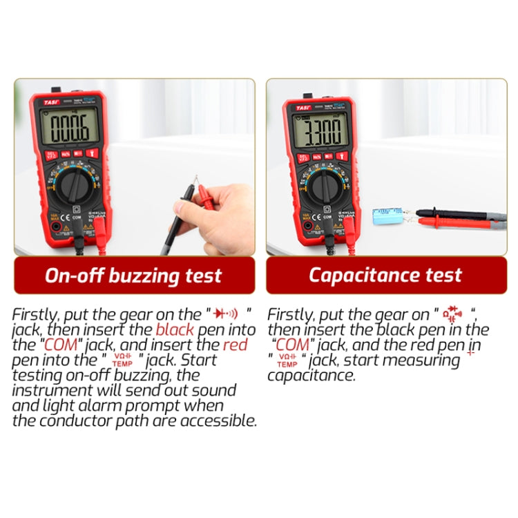 TASI TA801A Digital Multimeter Fully Automatic Multifunctional Digital Current Meter(Manual Model, Without Capacitor Measurement) - free shipping - PMC TechLife - Order now!
