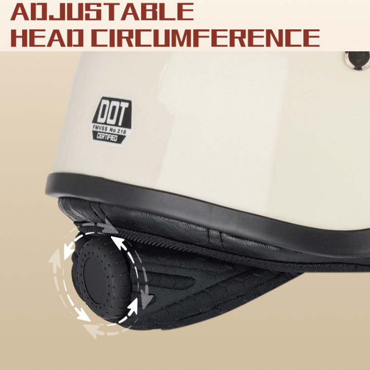 SOMAN Motorcycle Half Helmet Adjustable Helmet With Inner Mirror, Size: L(White) - free shipping - PMC TechLife - Order now!