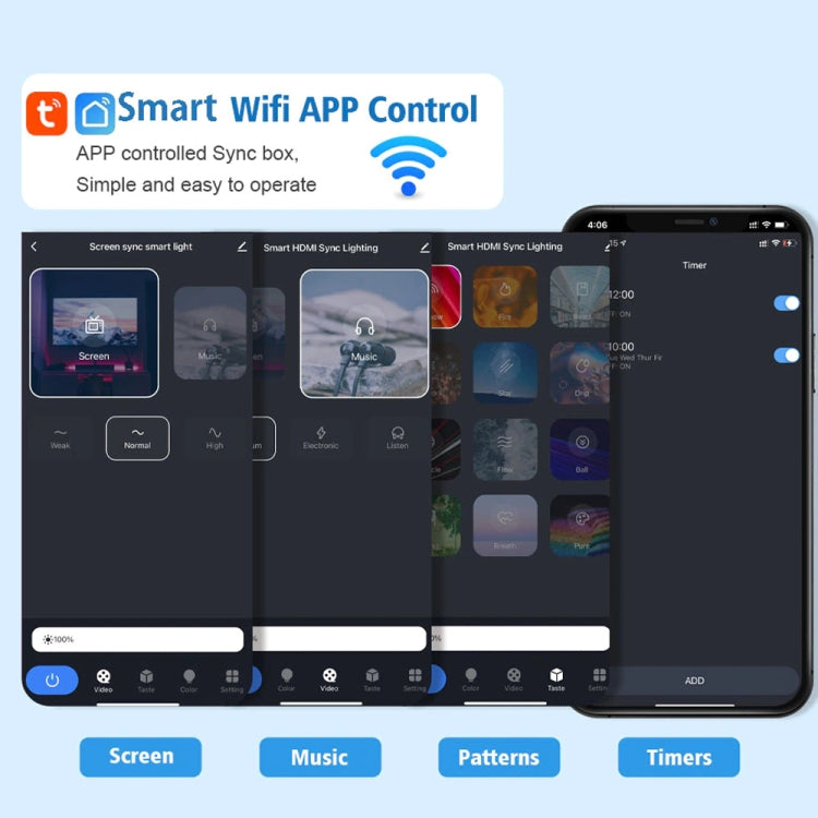 HDMI 2.0-PRO Smart Ambient TV Led Backlight Led Strip Lights Kit Work With TUYA APP Alexa Voice Google Assistant 2 x 1.5m(EU Plug) - Casing Waterproof Light by PMC TechLife | Online Shopping South Africa | PMC TechLife