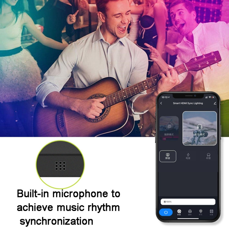 HDMI 2.0-PRO Smart Ambient TV Led Backlight Led Strip Lights Kit Work With TUYA APP Alexa Voice Google Assistant 2 x 1.5m(EU Plug) - Casing Waterproof Light by PMC TechLife | Online Shopping South Africa | PMC TechLife