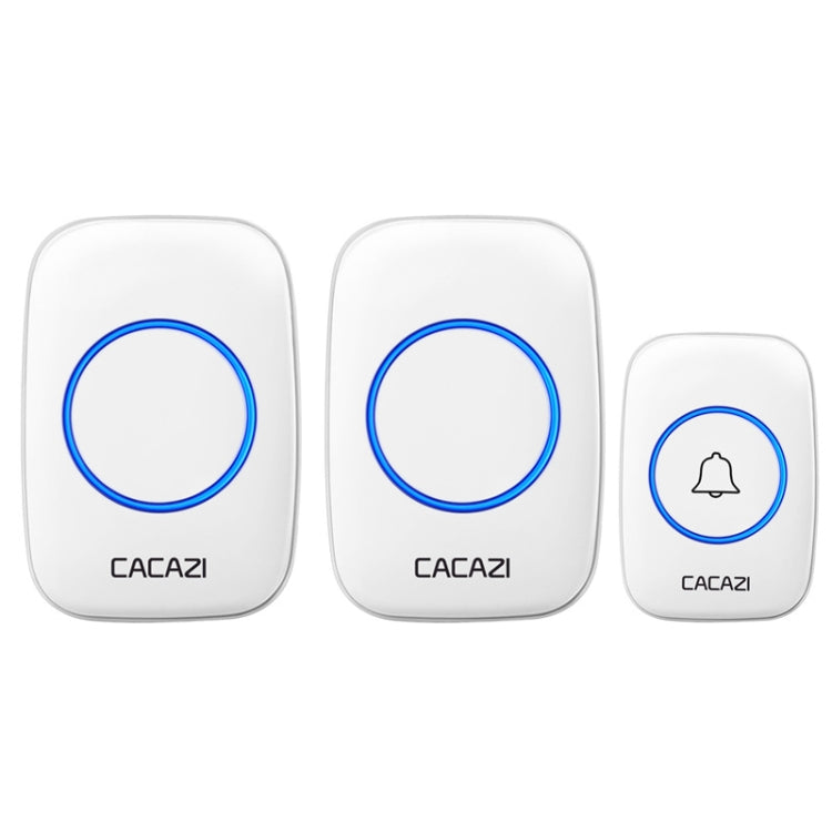 CACAZI A10DC 1 To 2 Battery Type Home Smart Waterproof Electronic Wireless Doorbell(White) - Wireless Doorbell by CACAZI | Online Shopping South Africa | PMC TechLife | Buy Now Pay Later Mobicred