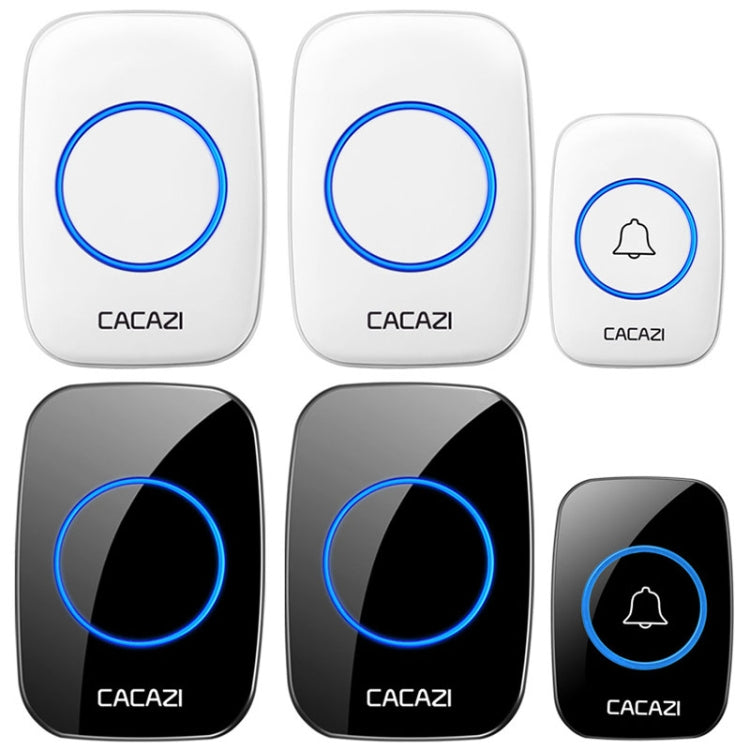 CACAZI A10DC 1 To 2 Battery Type Home Smart Waterproof Electronic Wireless Doorbell(White) - Wireless Doorbell by CACAZI | Online Shopping South Africa | PMC TechLife | Buy Now Pay Later Mobicred