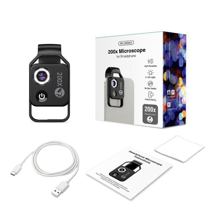 APEXEL APL-MS002CWH 200x High-Definition Children Science Education Microphone Lens With CPL(Black) - free shipping - PMC TechLife - Order now!