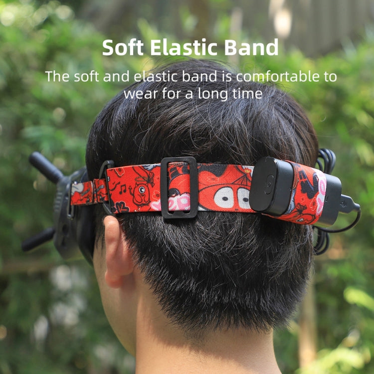 Sunnylife TD487 For DJI Avata / FPV Goggles V2 Color Headband Fixed Elastic Strap(Red) - Other Accessories by Sunnylife | Online Shopping South Africa | PMC TechLife