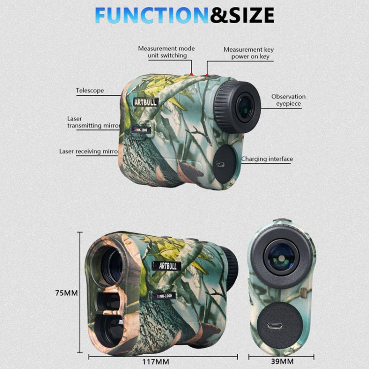 ARTBULL NK-1000 Camouflage Golf Rangefinder Rechargeable Telescope, Random Color Delivery - free shipping - PMC TechLife - Order now!