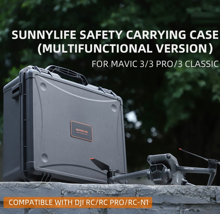 Sunnylife AQX-8 For Mavic 3 Pro / Mavic 3 Classic / Mavic 3 Waterproof Large Capacity Protective Handbox(Black) - free shipping - PMC TechLife - Order now!