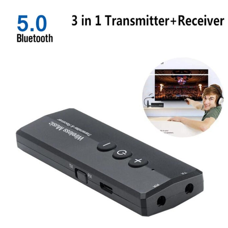 3 In 1 Bluetooth 5.0 Adapter TV Computer Wireless Audio Receiving Transmitter - Audio Receiver Transmitter by PMC TechLife | Online Shopping South Africa | PMC TechLife