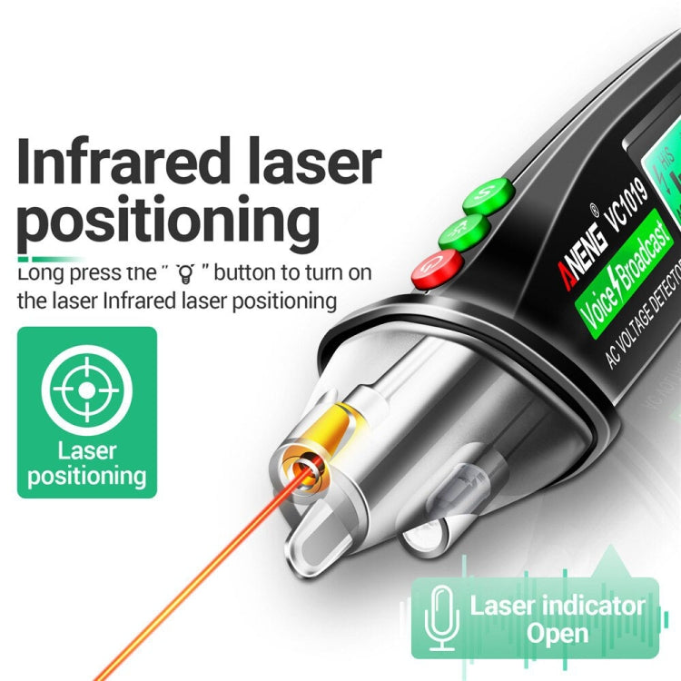 ANENG VC1019 Non-Contact Induction Electric Pen High-Precision Line Detection Breakpoint Voice Test Pen(Black) - free shipping - PMC TechLife - Order now!