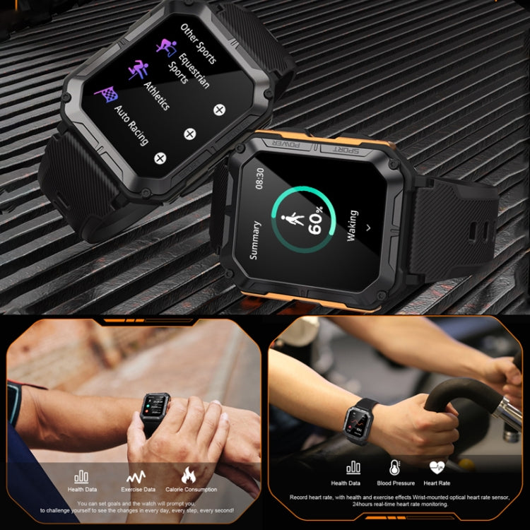 1.83 Inch IP68 Waterproof Bluetooth Call Sports Smart Watch Outdoor Three-Proof Multifunctional Watch(Black) - Smart Watches by PMC TechLife | Online Shopping South Africa | PMC TechLife