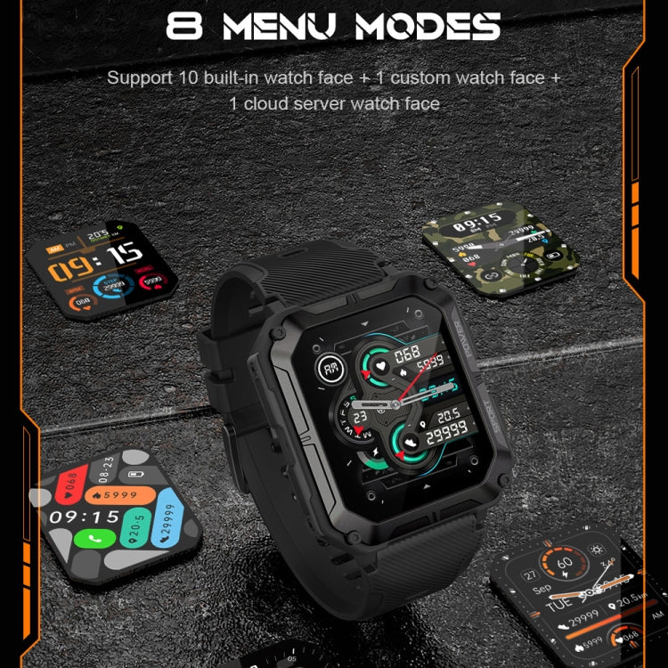 1.83 Inch IP68 Waterproof Bluetooth Call Sports Smart Watch Outdoor Three-Proof Multifunctional Watch(Orange) - Smart Watches by PMC TechLife | Online Shopping South Africa | PMC TechLife