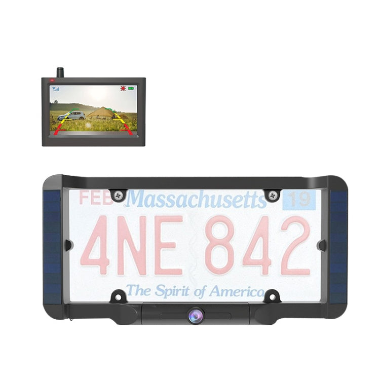 Solar Integrated License Plate Wireless Transmission Camera Reversing Display - free shipping - PMC TechLife - Order now!