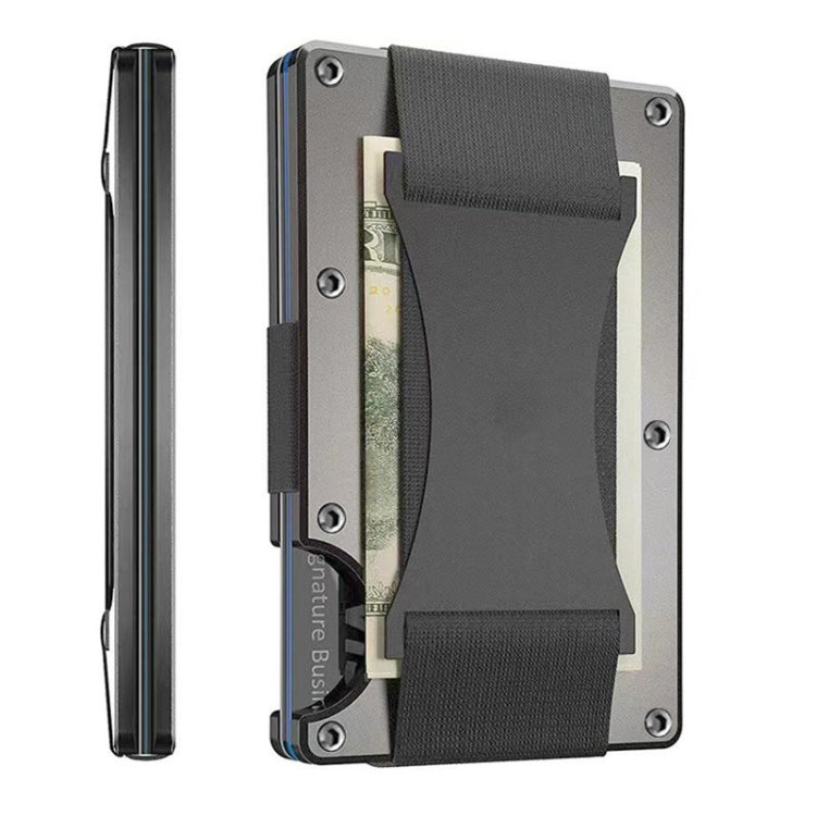Credit Card Holder Wallets RFID Blocking Slim Metal Card Clip, Color: Grey - Antimagnetic RFID Package by PMC TechLife | Online Shopping South Africa | PMC TechLife | Buy Now Pay Later Mobicred