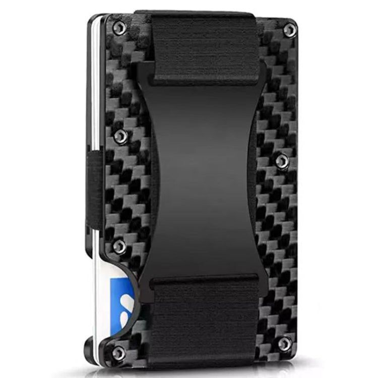 Credit Card Holder Wallets RFID Blocking Slim Metal Card Clip, Color: Real Carbon Fiber (Light) - free shipping - PMC TechLife - Order now!