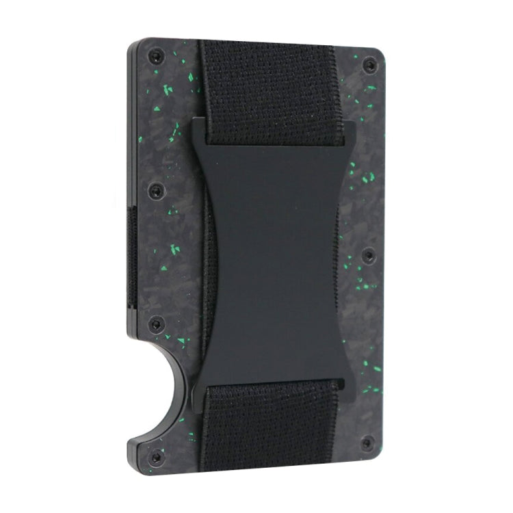 Credit Card Holder Wallets RFID Blocking Slim Metal Card Clip, Color: Green Forging Carbon - Antimagnetic RFID Package by PMC TechLife | Online Shopping South Africa | PMC TechLife | Buy Now Pay Later Mobicred