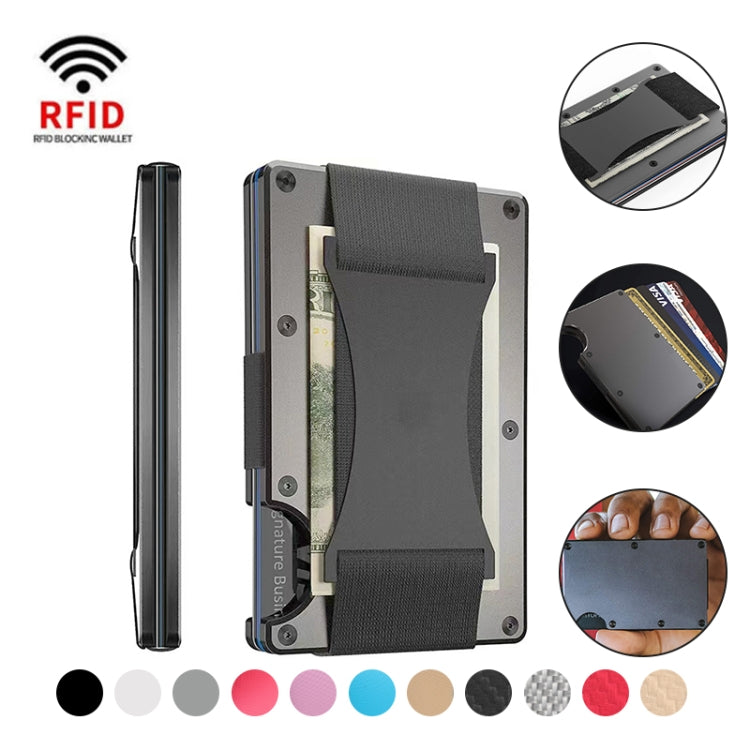 Credit Card Holder Wallets RFID Blocking Slim Metal Card Clip, Color: Real Carbon Fiber (Light) - free shipping - PMC TechLife - Order now!
