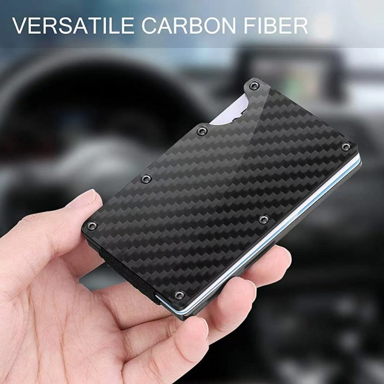 Credit Card Holder Wallets RFID Blocking Slim Metal Card Clip, Color: Real Carbon Fiber (Light) - free shipping - PMC TechLife - Order now!