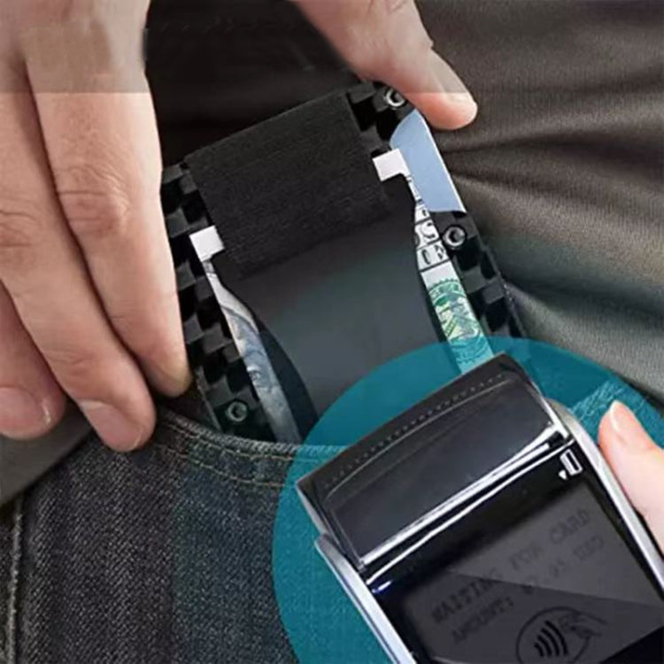Credit Card Holder Wallets RFID Blocking Slim Metal Card Clip, Color: Real Carbon Fiber (Light) - free shipping - PMC TechLife - Order now!