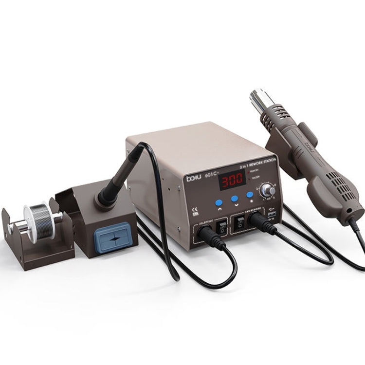 BAKU BA-601C+ Digital Display 2-In-1 Electric Soldering Iron Heat Exchanger Mobile Phone Maintenance Desoldering EU Plug 220V - free shipping - PMC TechLife - Order now!