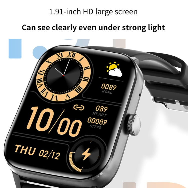 Aluminum Voice Assistant Music Blood Glucose Watch(Black) - Smart Watches by PMC TechLife | Online Shopping South Africa | PMC TechLife | Buy Now Pay Later Mobicred