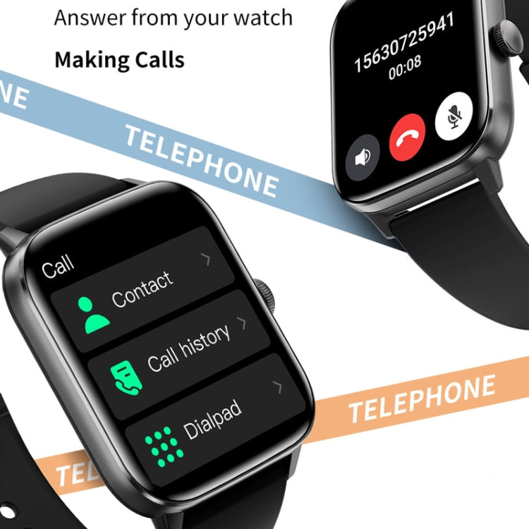 Aluminum Voice Assistant Music Blood Glucose Watch(Black) - Smart Watches by PMC TechLife | Online Shopping South Africa | PMC TechLife | Buy Now Pay Later Mobicred