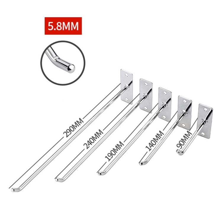 20cm 2pcs 6mm Thick Nail Wall Display Jewelry Hooks Single Wire Hook - free shipping - PMC TechLife - Order now!