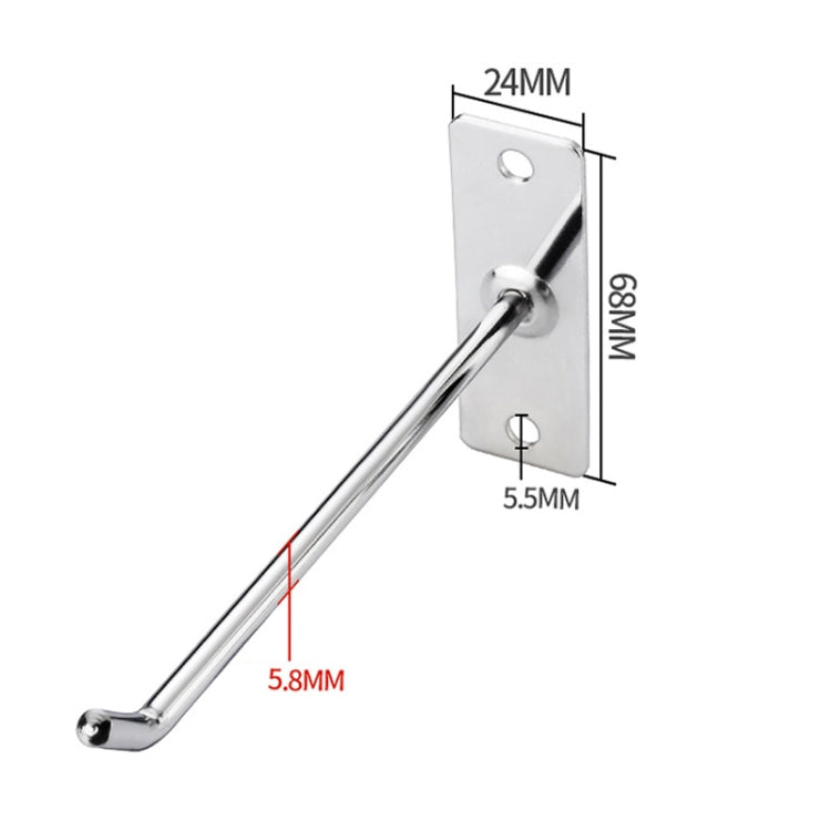 20cm 2pcs 6mm Thick Nail Wall Display Jewelry Hooks Single Wire Hook - free shipping - PMC TechLife - Order now!