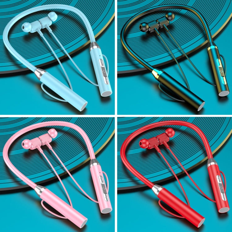 Wireless Hanging Neck Long Battery Life Sports Binaural Bluetooth Headset(Red OPP Bag) - Neck-mounted Earphone by PMC TechLife | Online Shopping South Africa | PMC TechLife