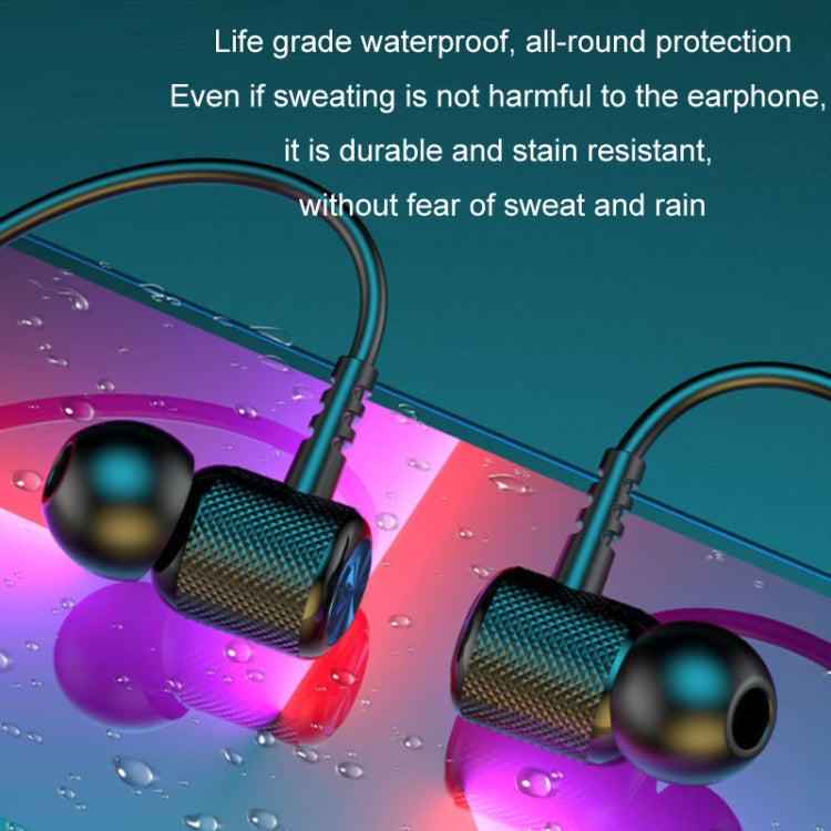 Wireless Hanging Neck Long Battery Life Sports Binaural Bluetooth Headset(Red OPP Bag) - Neck-mounted Earphone by PMC TechLife | Online Shopping South Africa | PMC TechLife