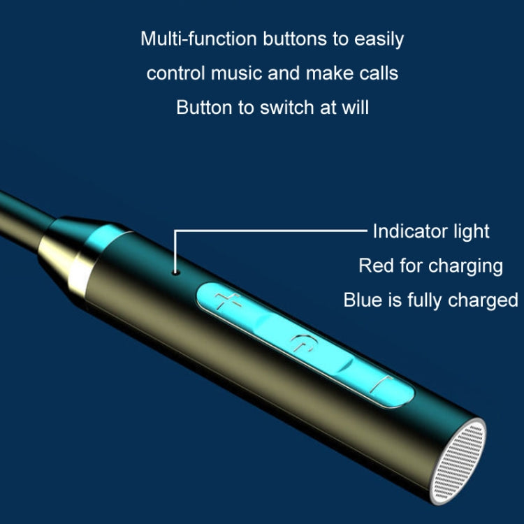 Wireless Hanging Neck Long Battery Life Sports Binaural Bluetooth Headset(Black OPP Bag) - Neck-mounted Earphone by PMC TechLife | Online Shopping South Africa | PMC TechLife