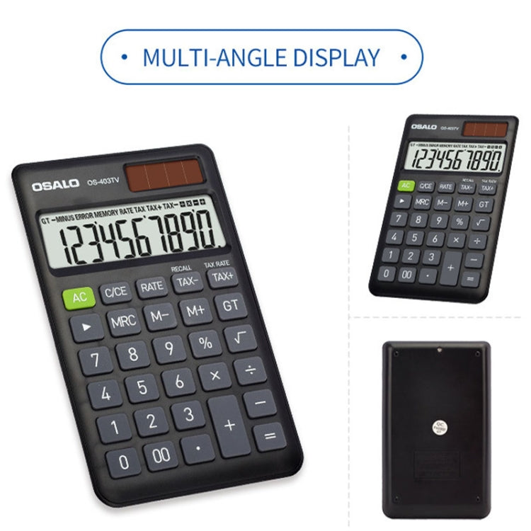 OSALO OS-403TV 10-digit LCD Screen Solar Dual Power Supply Mini Student Desktop Calculator - free shipping - PMC TechLife - Order now!