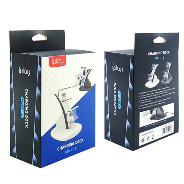 iplay HBP-253 For PS5 Game Wireless Handle Double Charging Base Placement Bracket(White) - free shipping - PMC TechLife - Order now!