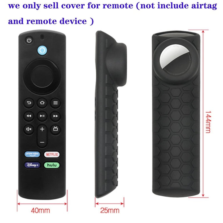 2pcs Remote Control Case For Amazon Fire TV Stick 2021 ALEXA 3rd Gen With Airtag Holder(Red) - Remote Control Covers by PMC TechLife | Online Shopping South Africa | PMC TechLife