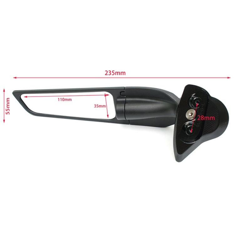 For YAMAHA YZF-R6/R7 Motorcycle Fixed Wing Reflector(Black) - Side Mirrors by PMC TechLife | Online Shopping South Africa | PMC TechLife | Buy Now Pay Later Mobicred