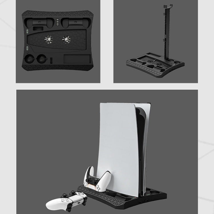 iplay HBP-270 For Sony PS5 Multifunctional Host Heat Dissipation Charging Base with Storage Rack(Black) - free shipping - PMC TechLife - Order now!