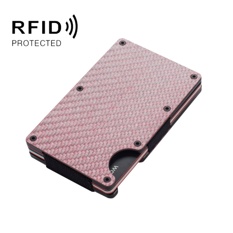 RFID Carbon Fiber Metal Card Holder Multifunctional  Anti-theft Credit Card Box(Red) - Antimagnetic RFID Package by PMC TechLife | Online Shopping South Africa | PMC TechLife | Buy Now Pay Later Mobicred