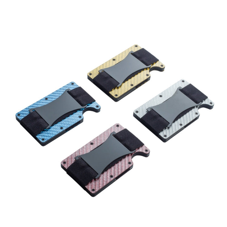 RFID Carbon Fiber Metal Card Holder Multifunctional  Anti-theft Credit Card Box(Blue) - free shipping - PMC TechLife - Order now!