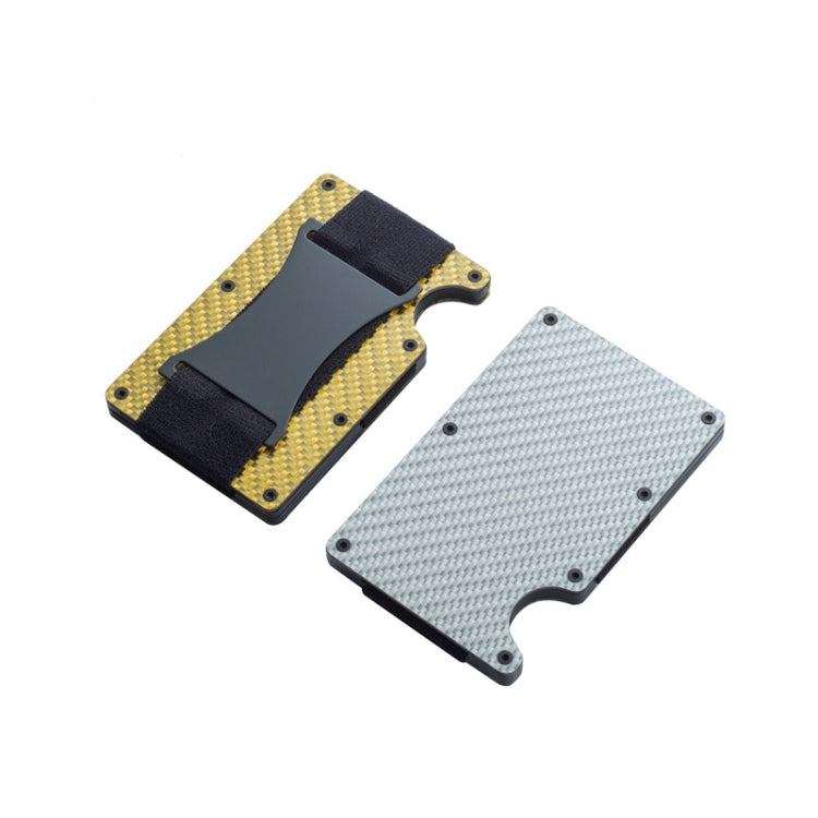 RFID Carbon Fiber Metal Card Holder Multifunctional  Anti-theft Credit Card Box(Gold) - Antimagnetic RFID Package by PMC TechLife | Online Shopping South Africa | PMC TechLife | Buy Now Pay Later Mobicred