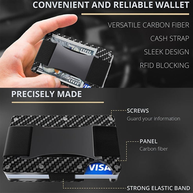 RFID Carbon Fiber Metal Card Holder Multifunctional  Anti-theft Credit Card Box(Black) - Antimagnetic RFID Package by PMC TechLife | Online Shopping South Africa | PMC TechLife | Buy Now Pay Later Mobicred
