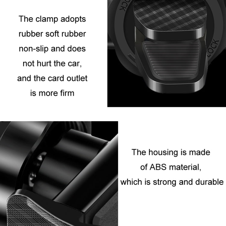 360-degree Rotating Car Air Outlet Multi-functional Mobile Phone Holder(Black) - free shipping - PMC TechLife - Order now!