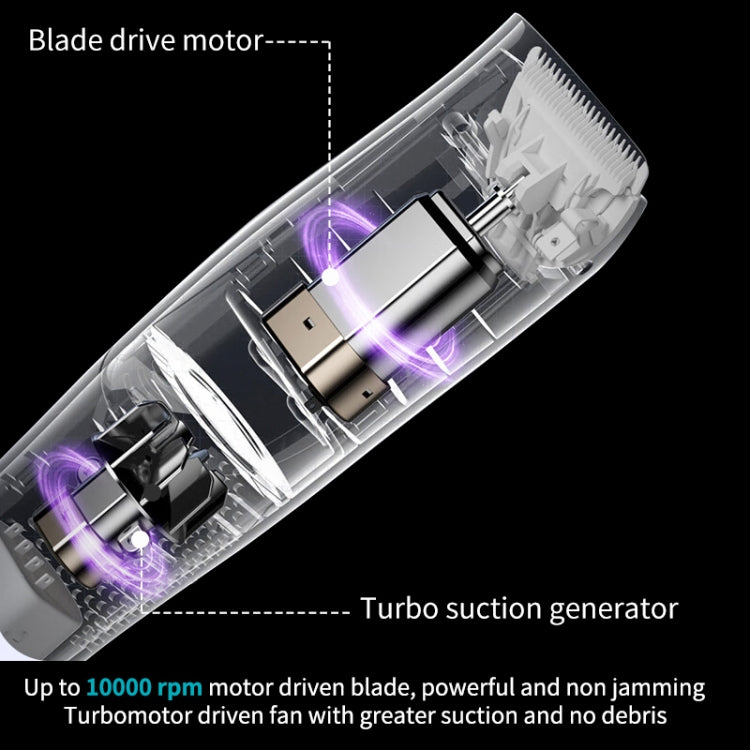 Electric Waterproof Hairdresser Children Low Noise Rechargeable Push Clipper, Specification: Suction Upgrade Version White - free shipping - PMC TechLife - Order now!