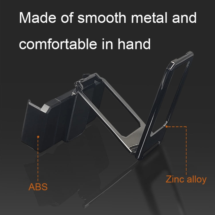 Back Clip Double Ring Magnetic Metal Folding Phone Bracket Desktop Lazy Ring Phone Holder(Rose Gold) - Ring Holder by PMC TechLife | Online Shopping South Africa | PMC TechLife