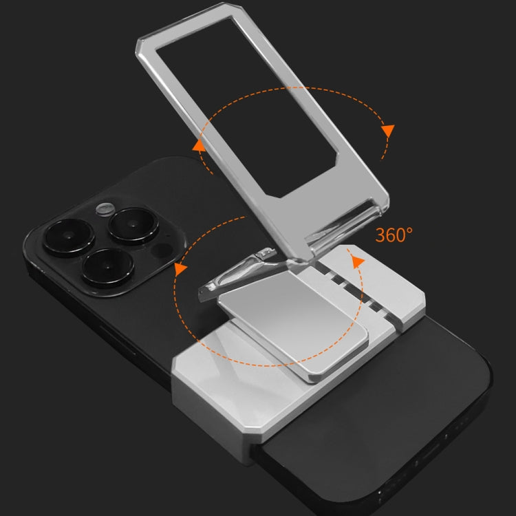 Back Clip Double Ring Magnetic Metal Folding Phone Bracket Desktop Lazy Ring Phone Holder(Rose Gold) - Ring Holder by PMC TechLife | Online Shopping South Africa | PMC TechLife
