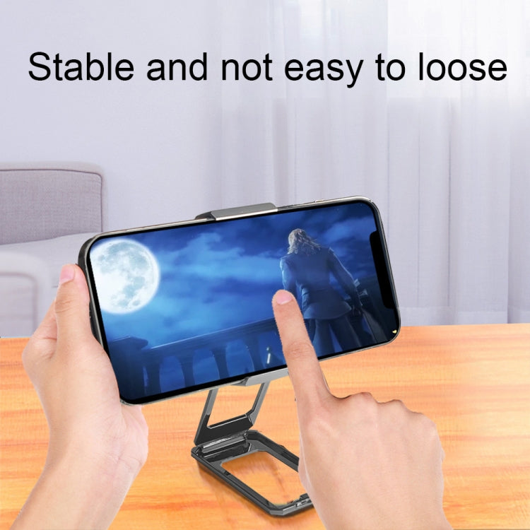 Back Clip Double Ring Magnetic Metal Folding Phone Bracket Desktop Lazy Ring Phone Holder(Rose Gold) - Ring Holder by PMC TechLife | Online Shopping South Africa | PMC TechLife