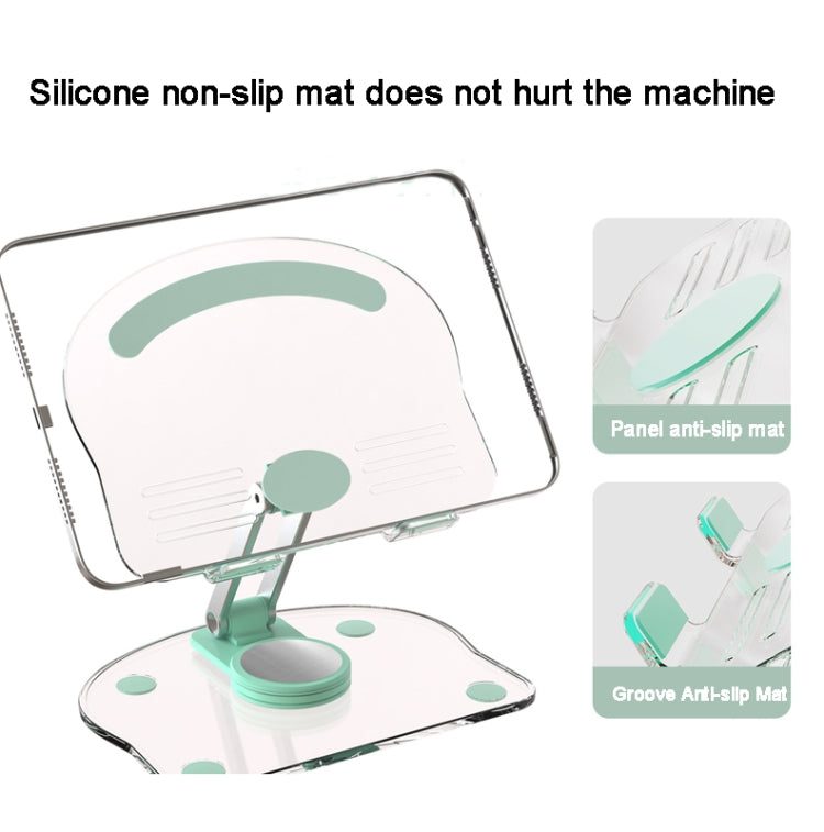 KF-Z11 Acrylic Tablet PC Mobile Phone Bracket Desktop Rotating Foldable Lazy Non-slip Phone Support Frame(White) - Desktop Holder by PMC TechLife | Online Shopping South Africa | PMC TechLife