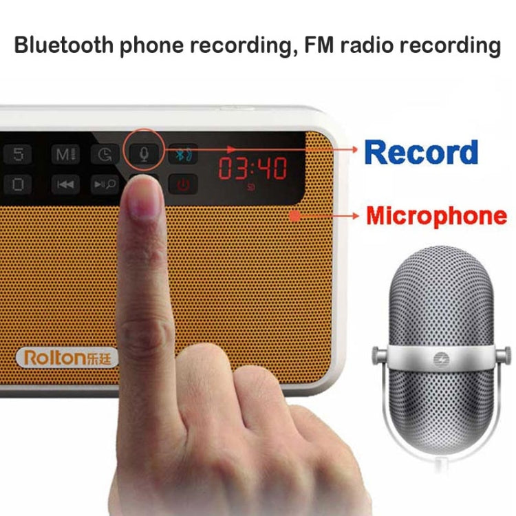 Rolton E500 Bluetooth Speaker 2.1-Channel Built-In Microphone Supports FM Radio(Orange) - free shipping - PMC TechLife - Order now!