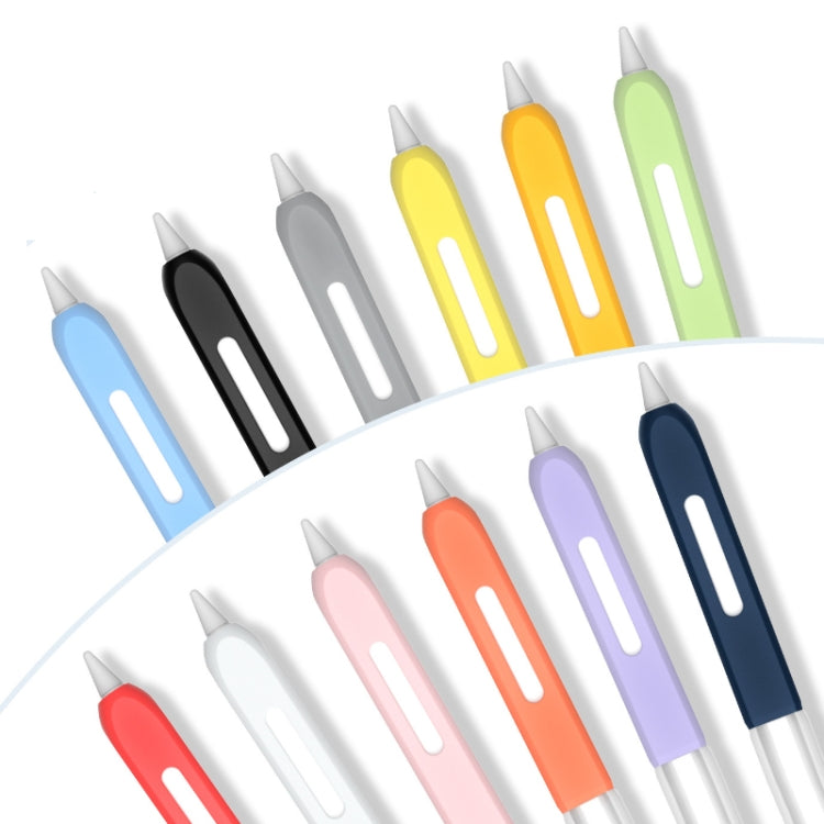 For Apple Pencil 2 Non-Slip Anti-Fall Translucent Segmented Pen Case(Mysterious Black) - Pencil Accessories by PMC TechLife | Online Shopping South Africa | PMC TechLife