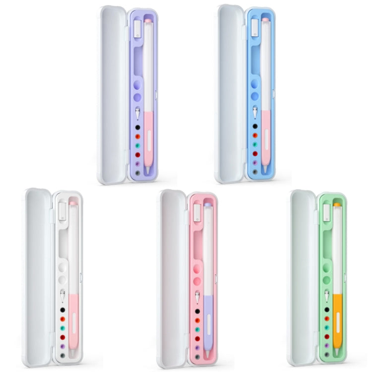 For Apple Pencil 1/2 Capacitance Pen Adapter Accessory Storage Box(Sakura Pink) - Pencil Accessories by PMC TechLife | Online Shopping South Africa | PMC TechLife