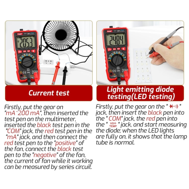 TASI TA801B Automated Manual Integral Digital Multimeter High Precision Digital Display Ammeter - Digital Multimeter by TASI | Online Shopping South Africa | PMC TechLife | Buy Now Pay Later Mobicred